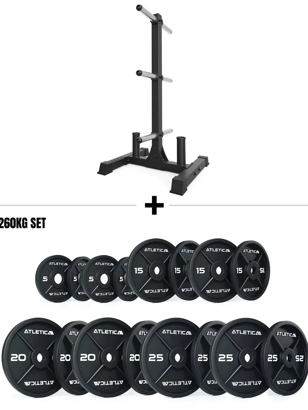 Armored Rhino Set I Rhino Hantelscheibenablage & 260kg Iron Plates