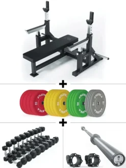 B15 Starter Set | Gamma Chrome | 220kg Plates | Hexagon 2.5-25kg
