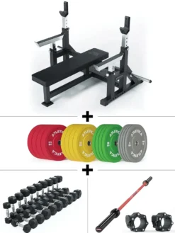 B15 Starter Set | Gamma Sportscar Red | 220kg Plates | Hexagon 2.5-25kg