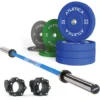 Delta Electric Blue SET | Color Bumper Plates 110kg | Pro Verschlüsse