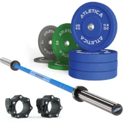 Delta Electric Blue SET | Color Bumper Plates 110kg | Pro Verschlüsse