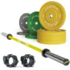 Delta Electric Yellow SET | Color Bumper Plates 90kg | Pro Hantelverschlüsse