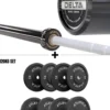 Delta Shadow Set I Delta Langhantel & 120kg Black Bumper Plates