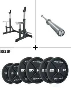 Dome Squat Rack SET | Gamma Langhantel | 120kg Iron Plates