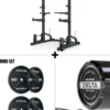 Foundation Set I Squat Rack & Langhantel Delta & 90kg Iron Plates