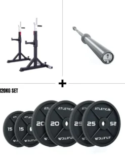 Free Stands Squat Rack SET | Gamma Langhantel | 120kg Iron Plates