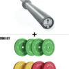Gamma Spectrum Set I Gamma Chrome Langhantel & 120kg Color Bumper Plates