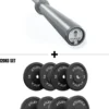 Gamma Shadow Set I Gamma Chrome Langhantel & 120kg Bumper Plates