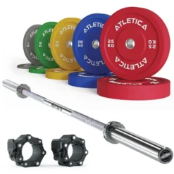 Langhantel Delta Chrome | Color Bumper Plates 150kg | Pro Verschlüsse