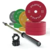 Langhantel Set | Beta Powerlifting | 190kg Color Bumper | Military Green
