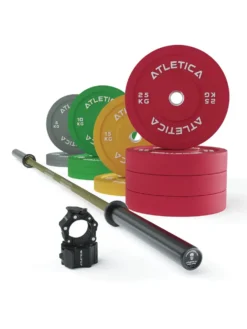 Langhantel Set | Beta Powerlifting | 190kg Color Bumper | Military Green