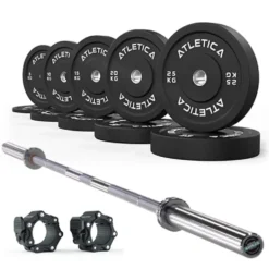 Langhantel Set Alpha I Bumper Plates 150kg I Pro Verschlüsse