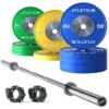 Langhantel Set Alpha I Competition Plates 150kg I Pro Verschlüsse