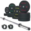 Langhantel Set Alpha I High Temp Bumper Plates 190kg I Pro Verschlüsse