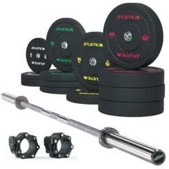 Langhantel Set Alpha I High Temp Bumper Plates 190kg I Pro Verschlüsse