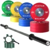Langhantel Set Beta Military Green I Competition Plates 260kg I Aluminiumverschlüsse Military Green