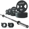 Langhantel Set Delta Battleship Grey I 2H Gripper Plates 115 kg I Pro Verschlüsse