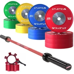 Langhantel Set Gamma Red I Competition Bumper Plate Set 300kg I Aluminiumverschlüsse
