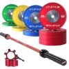 Langhantel Set Gamma RedI Competition Bumper Plate Set 190kg I Aluminiumverschlüsse