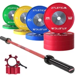 Langhantel Set Gamma RedI Competition Bumper Plate Set 190kg I Aluminiumverschlüsse