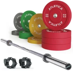 Langhantel Set l Alpha I Color Bumper Plates 190kg I Pro Verschlüsse