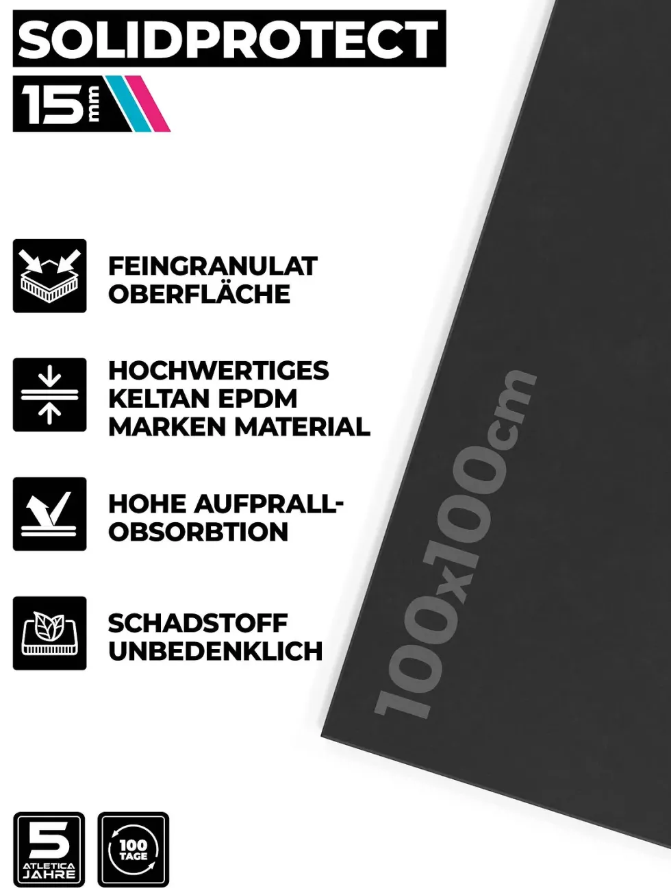 1m² SolidProtect 15mm Bodenschutzmatte