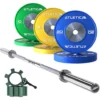 Omega Langhantel | Competition Plates 90kg | Aluminium Verschlüsse