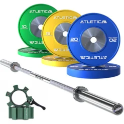 Omega Langhantel | Competition Plates 90kg | Aluminium Verschlüsse