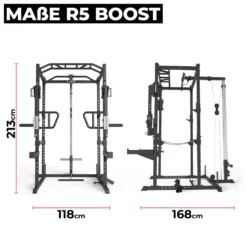 R5 Boost | Power Rack | Latzug- & Rudereinheit | Jammer Arms | 213cm