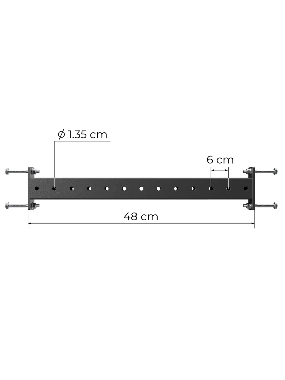 R8 78cm Crossbar | Paar | Raw Metal
