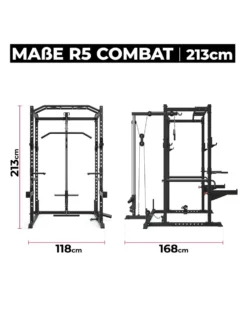 R5 Combat | Power Rack | Latzug- & Rudereinheit | 195cm