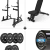 R7 Half Rack SET | Delta Dark Blue | Bumper Plates 70kg | B6 Hantelbank