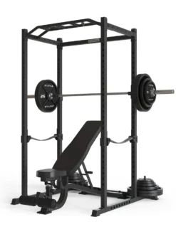 R5 Nolat SET | Power Rack | 100kg Iron Plates | Sigma Langhantel | B4 Leather | 213cm