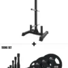 Rhino Grip Set 3H I 155kg 3H Gripper Plates & Rhino Hantelscheibenablage