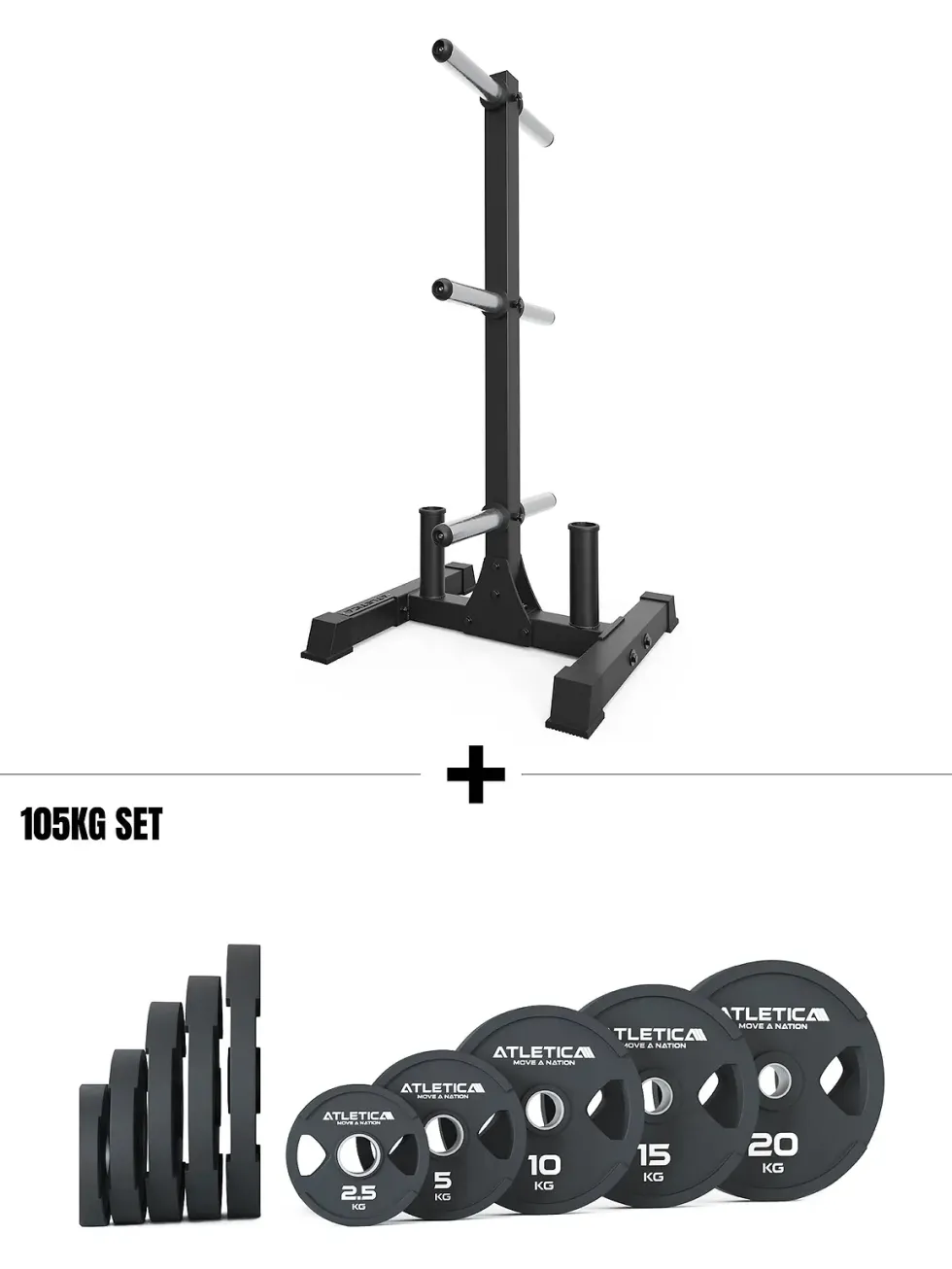Rhino Grip Set 2H I 105kg 2H Gripper Plates & Rhino Hantelscheibenablage