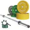 Yota Langhantel | Color Bumper Plates 90kg | Aluminium Verschlüsse
