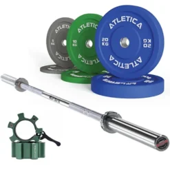 Yota Langhantel | Color Bumper Plates 70kg | Aluminium Verschlüsse